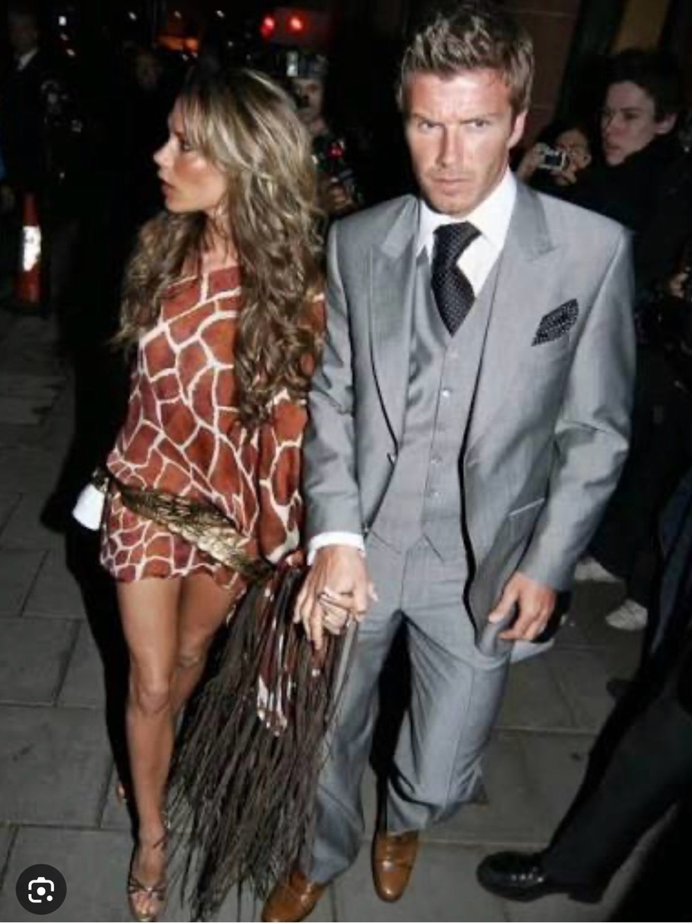 Roberto Cavalli S/S 2006 Vintage One Shoulder Giraffe Dress & Metallic Croc Belt - Picture 8 of 14